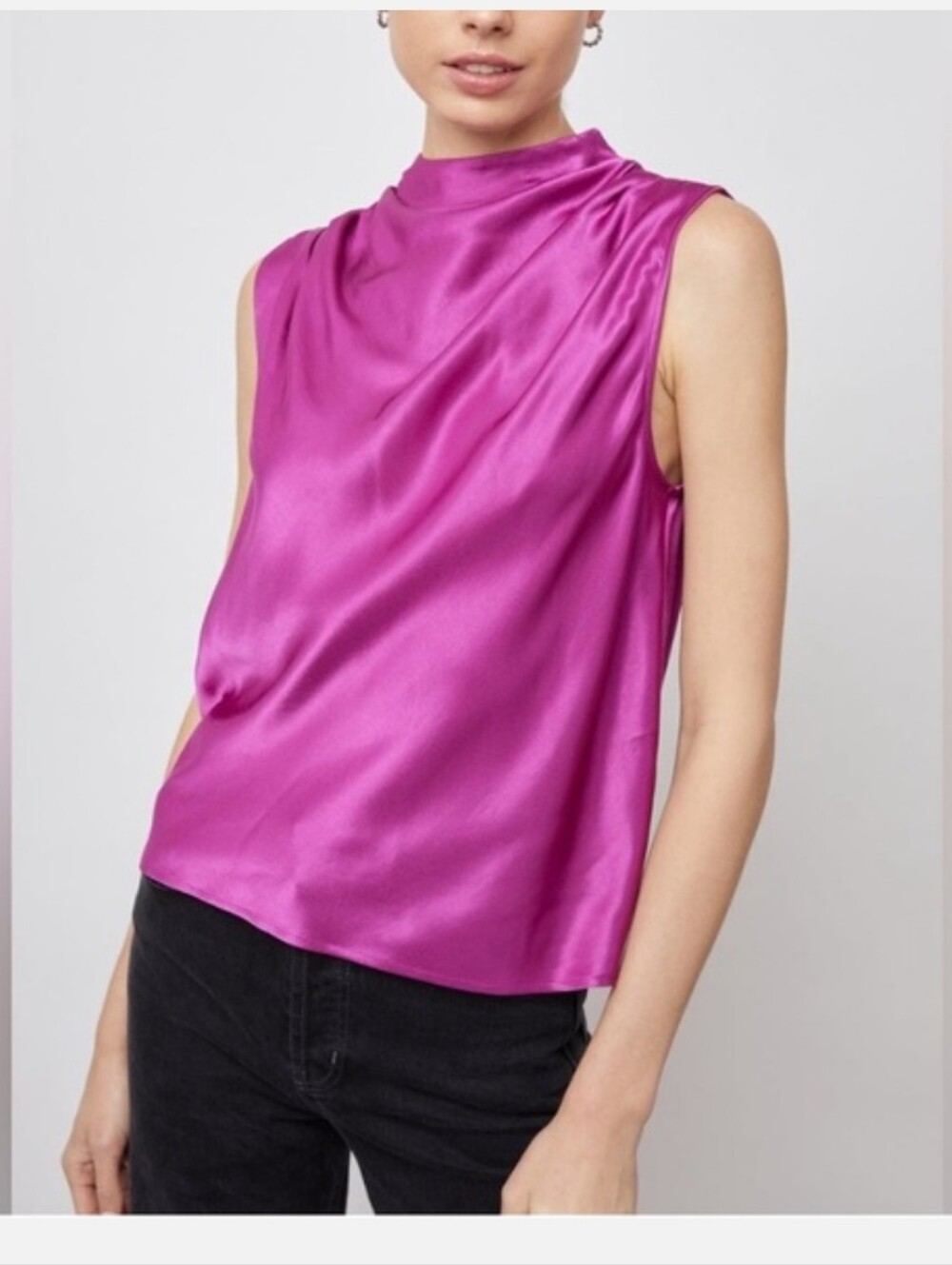 Rails Fuchsia Sleeveless Kaleen Satin Top 160.00